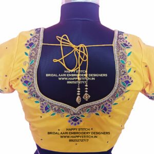simple aari work blouse-design